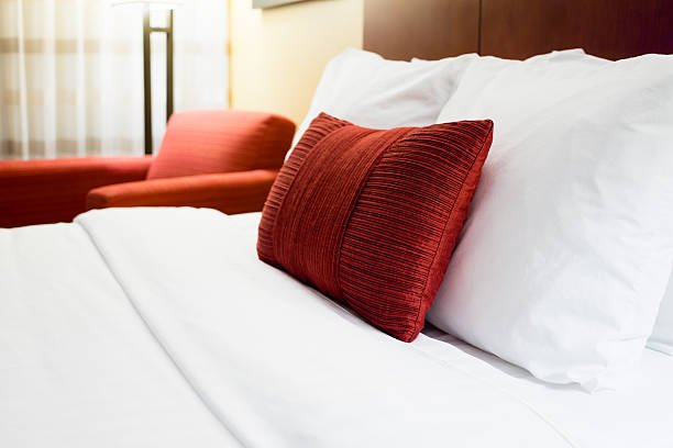 Hotel room bed pillows