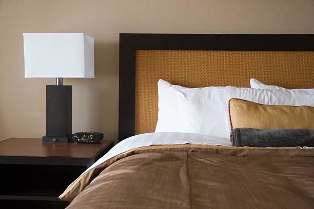 bed of a modern hotel